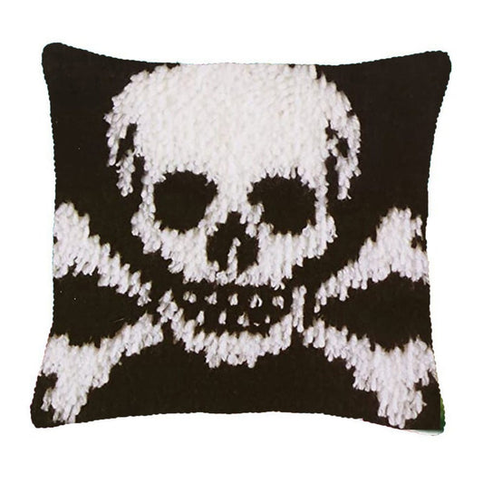 Pirate Skull Latch Hook Pillow Crocheting Kit