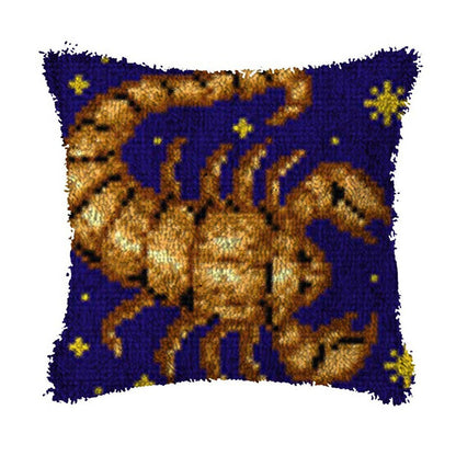 Night Scorpion Latch Hook Pillow Crocheting Kit