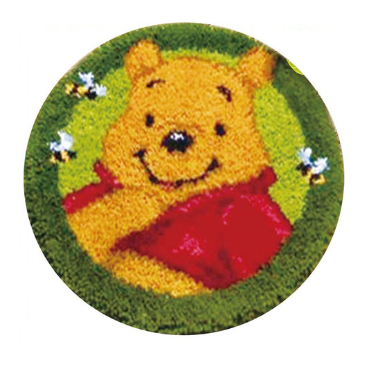 Bear with Bees Latch Hook Rug Crocheting Knitting Kit