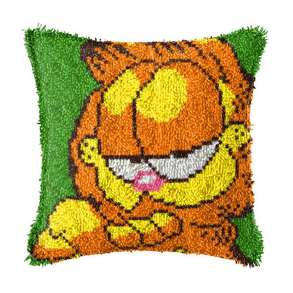 Cartoon Cat Latch Hook Pillow Crocheting Kit