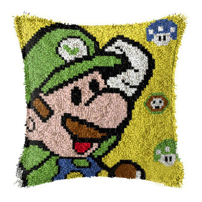 Funny Man Latch Hook Pillow Crocheting Kit