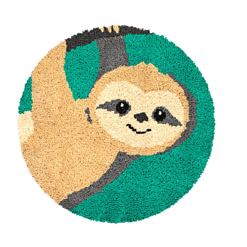 Sloth Latch Hook Rug Crocheting Knitting Kit