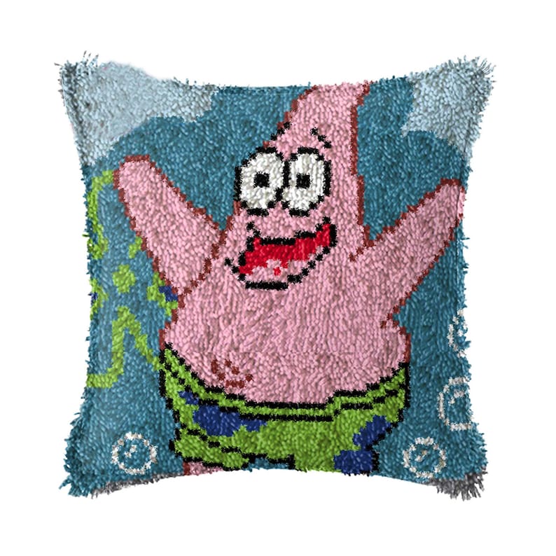 Cartoon Star Latch Hook Pillow Crocheting Kit