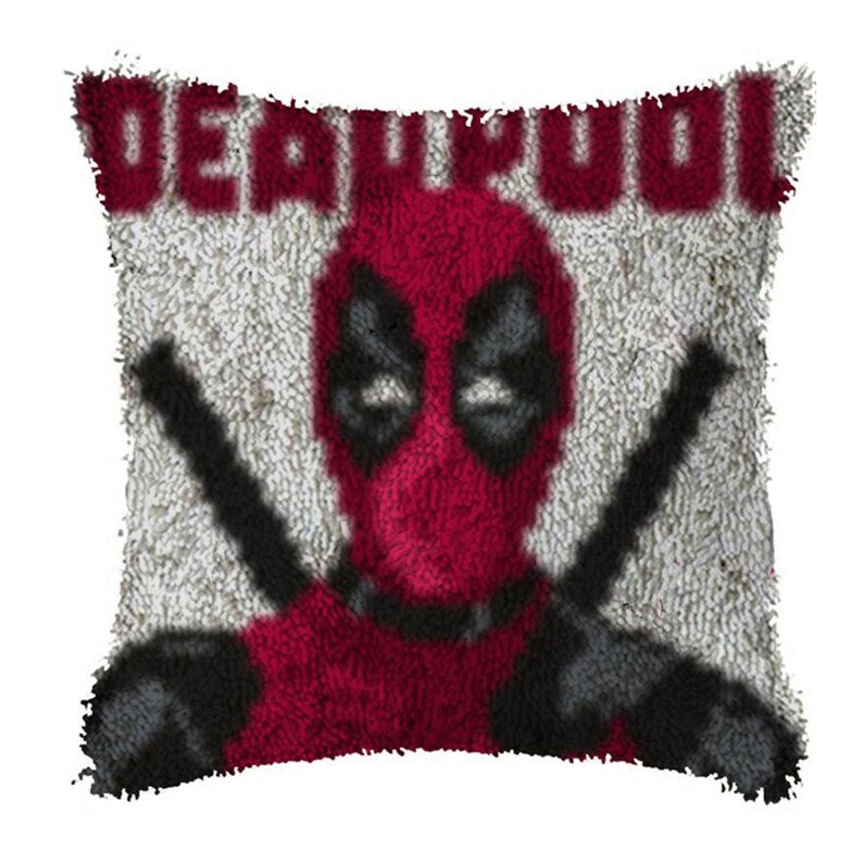 Dead Pool Latch Hook Pillow Crocheting Kit