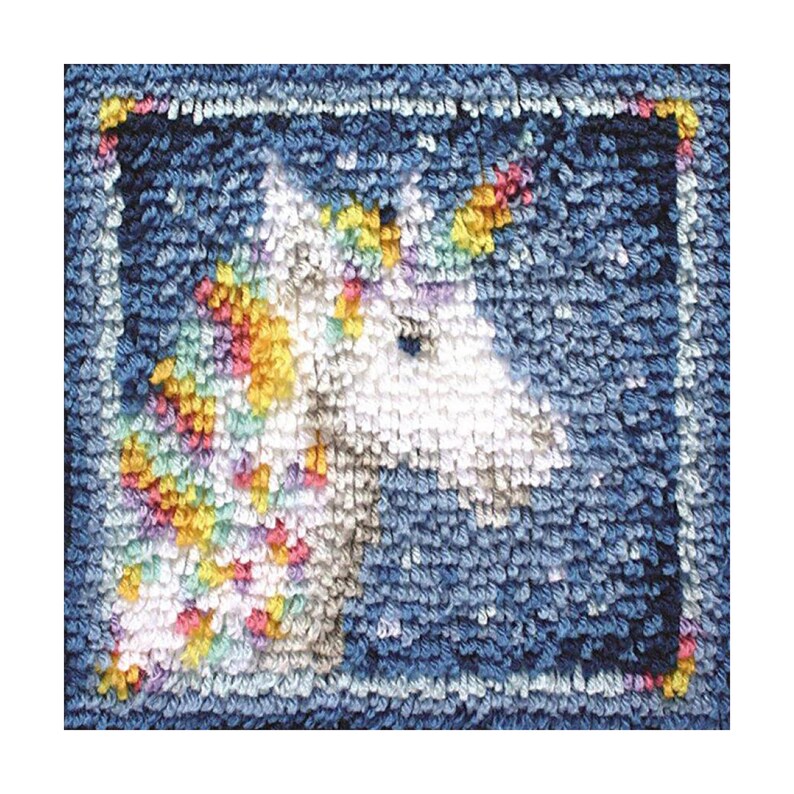 Unicorn Latch Hook Pillow Crocheting Kit