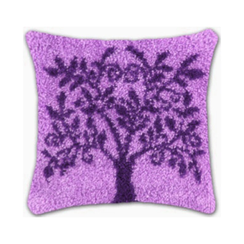Flower Tree Latch Hook Pillow Crocheting Kit