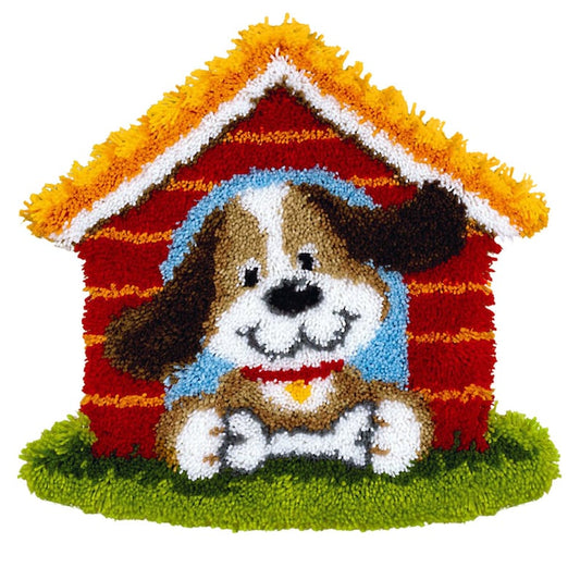 Dog at Home Latch Hook Rug Crocheting Knitting Kit