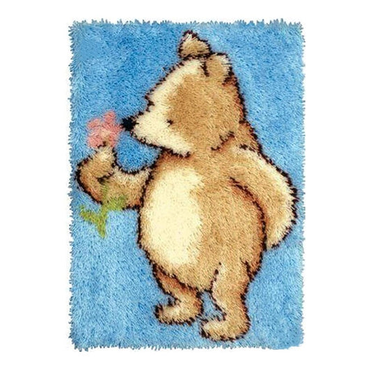 Lovely Bear Latch Hook Rug Crocheting Knitting Kit