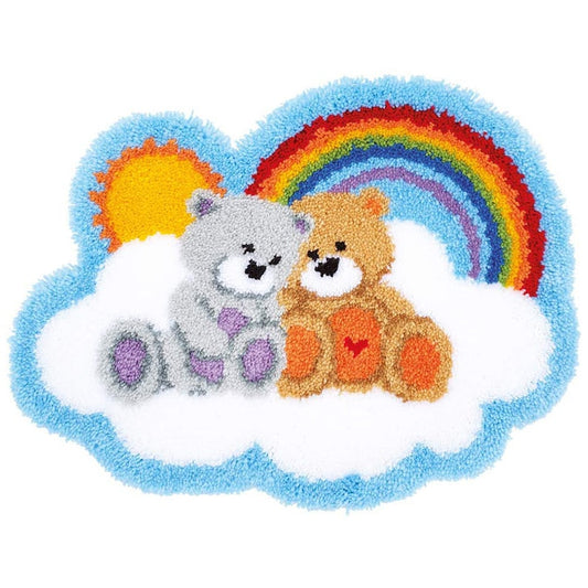 Two Cute Bears Latch Hook Rug Crocheting Knitting Kit