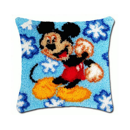 Happy Mouse Latch Hook Pillow Crocheting Kit