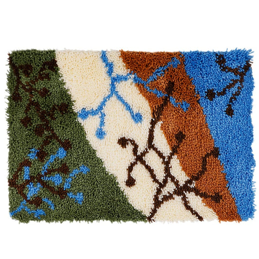 Molecular Pattern Latch Hook Rug Crocheting Knitting Kit