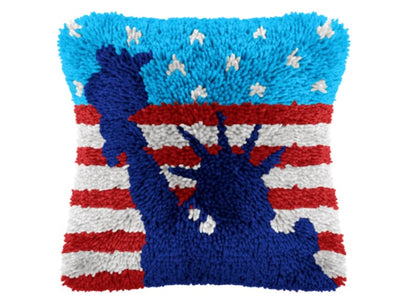 Liberty Latch Hook Pillow Crocheting Knitting Kit