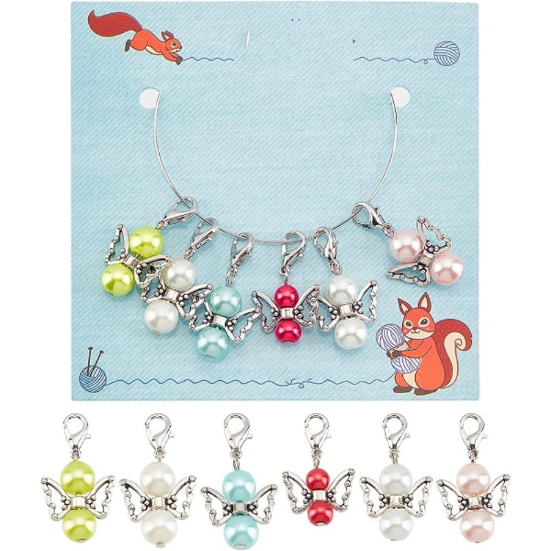 Alloy Enamel Crochet Stitch Marker Charms