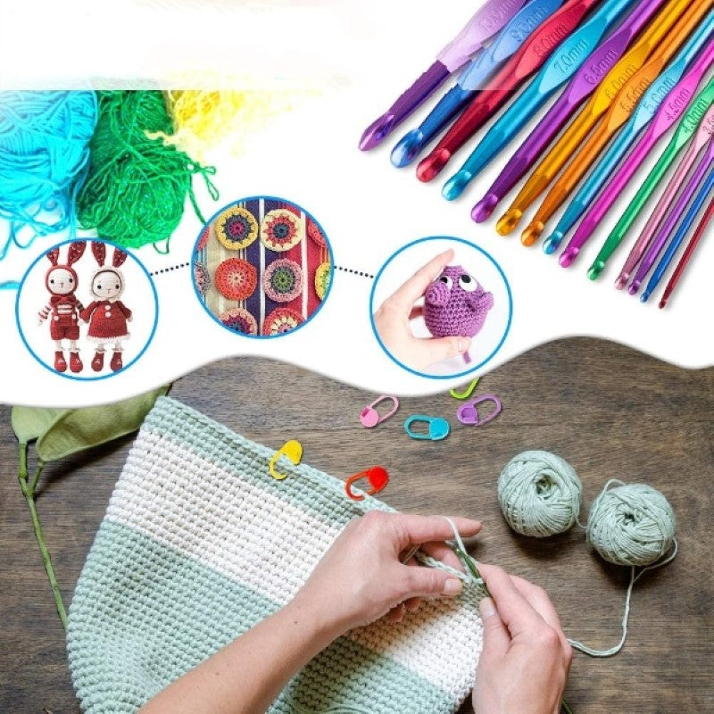 High-Quality Coloured Aluminum Ergonomic Handle Crochet