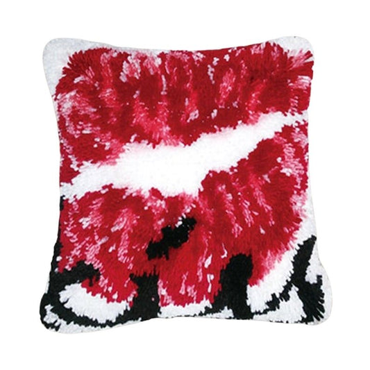 Kiss Latch Hook Pillow Crocheting Kit