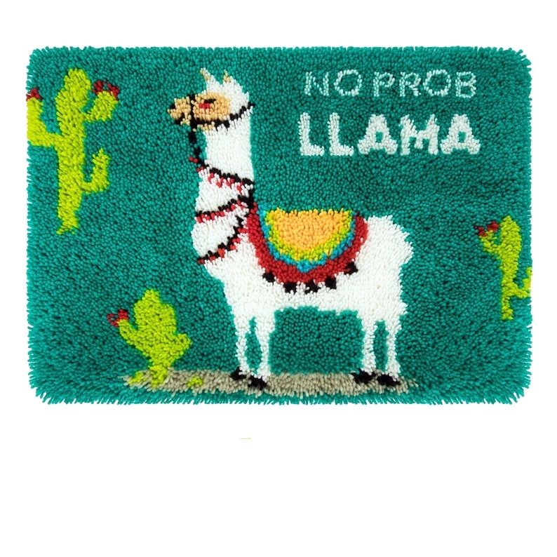 Lama Latch Hook Rug Crocheting Knitting Kit