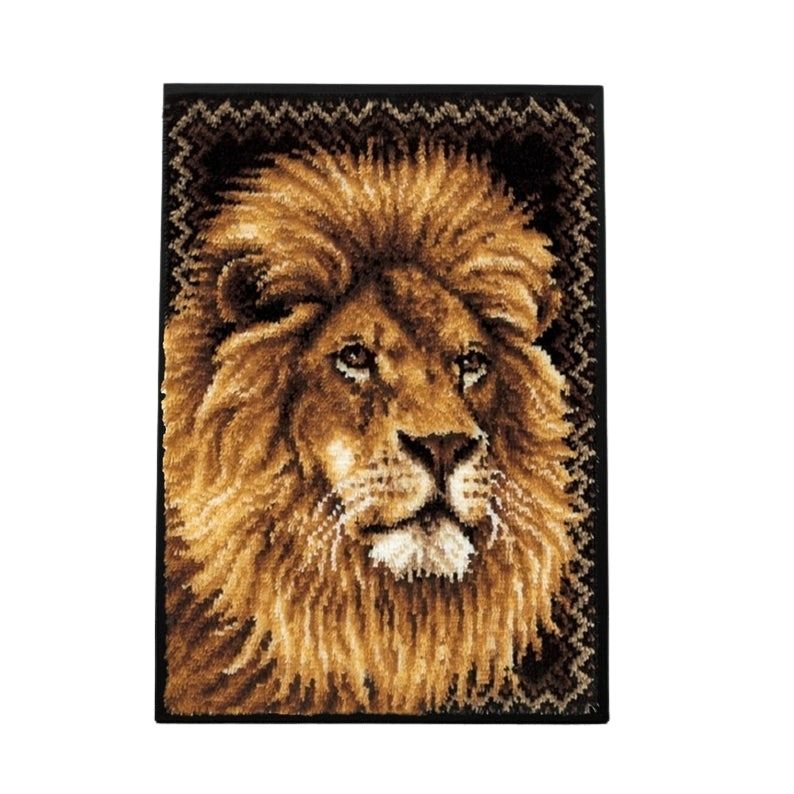King Lion Latch Hook Rug Crocheting Knitting Kit