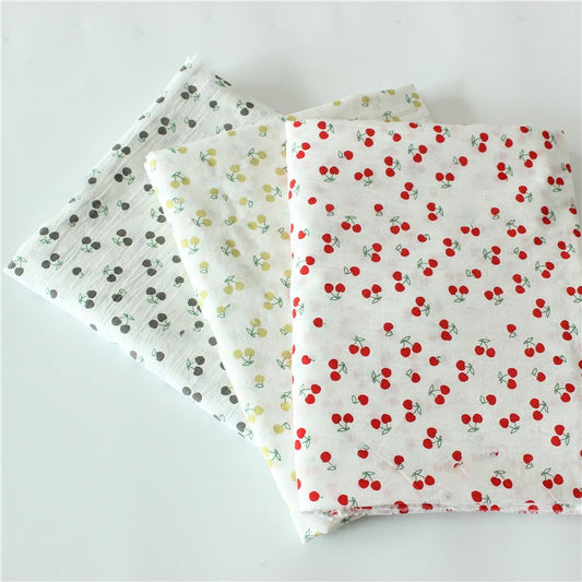 Multiple Cherry Printed Cotton Fabric For DIY Handcraft