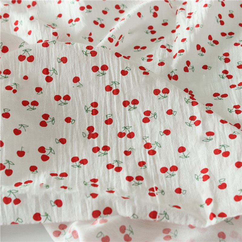 Multiple Cherry Printed Cotton Fabric For DIY Handcraft