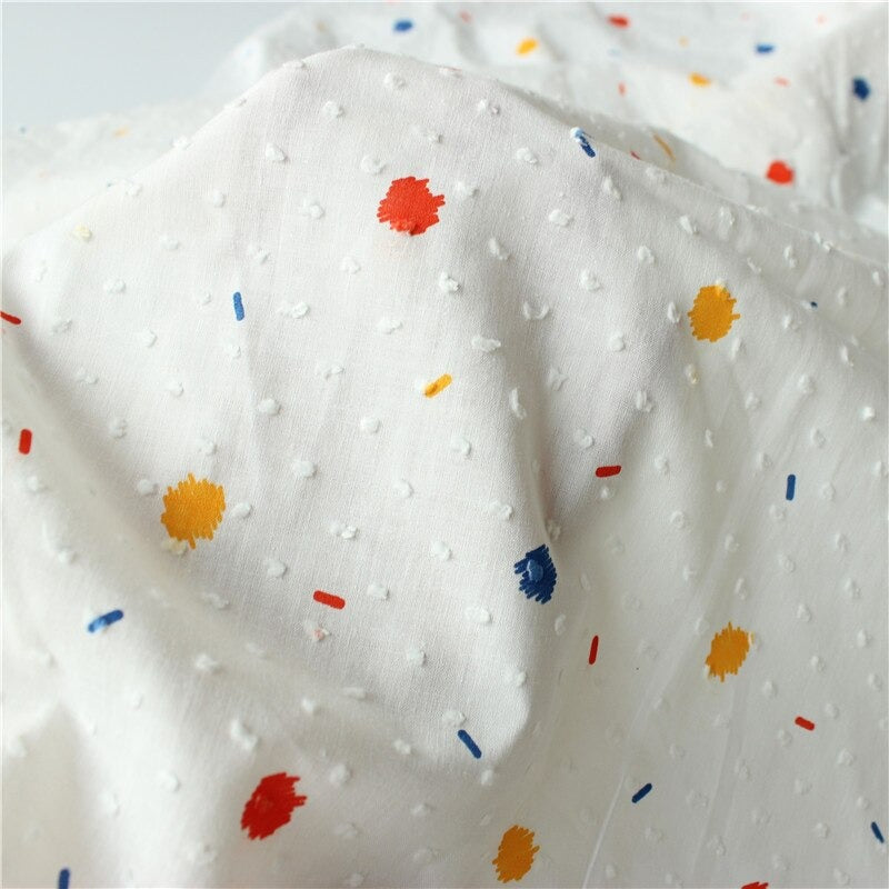 Dot Printed Soft Cotton Fabric For DIY Handcraft