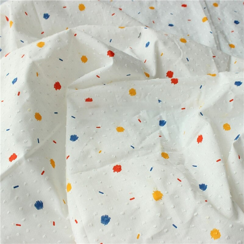 Dot Printed Soft Cotton Fabric For DIY Handcraft