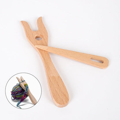 Wooden Weaving Knitting Fork DIY Craft