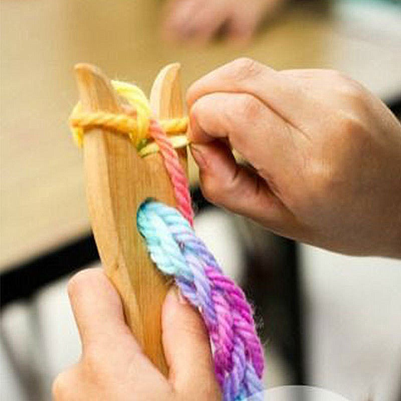 Wooden Weaving Knitting Fork DIY Craft