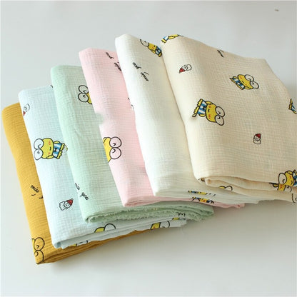 Cartoon Frog Printed Cotton Crepe Fabric