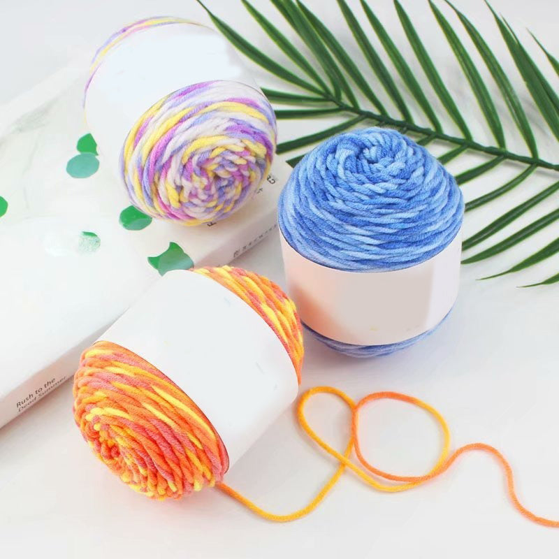 Rainbow Color Woolen Yarn For DIY Sweater Knitting