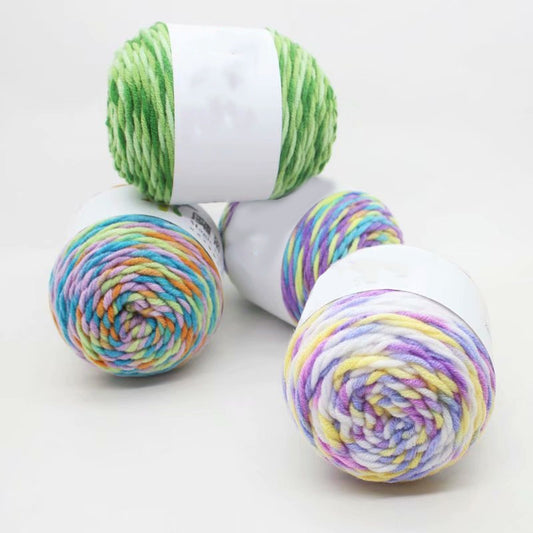 Rainbow Color Woolen Yarn For DIY Sweater Knitting